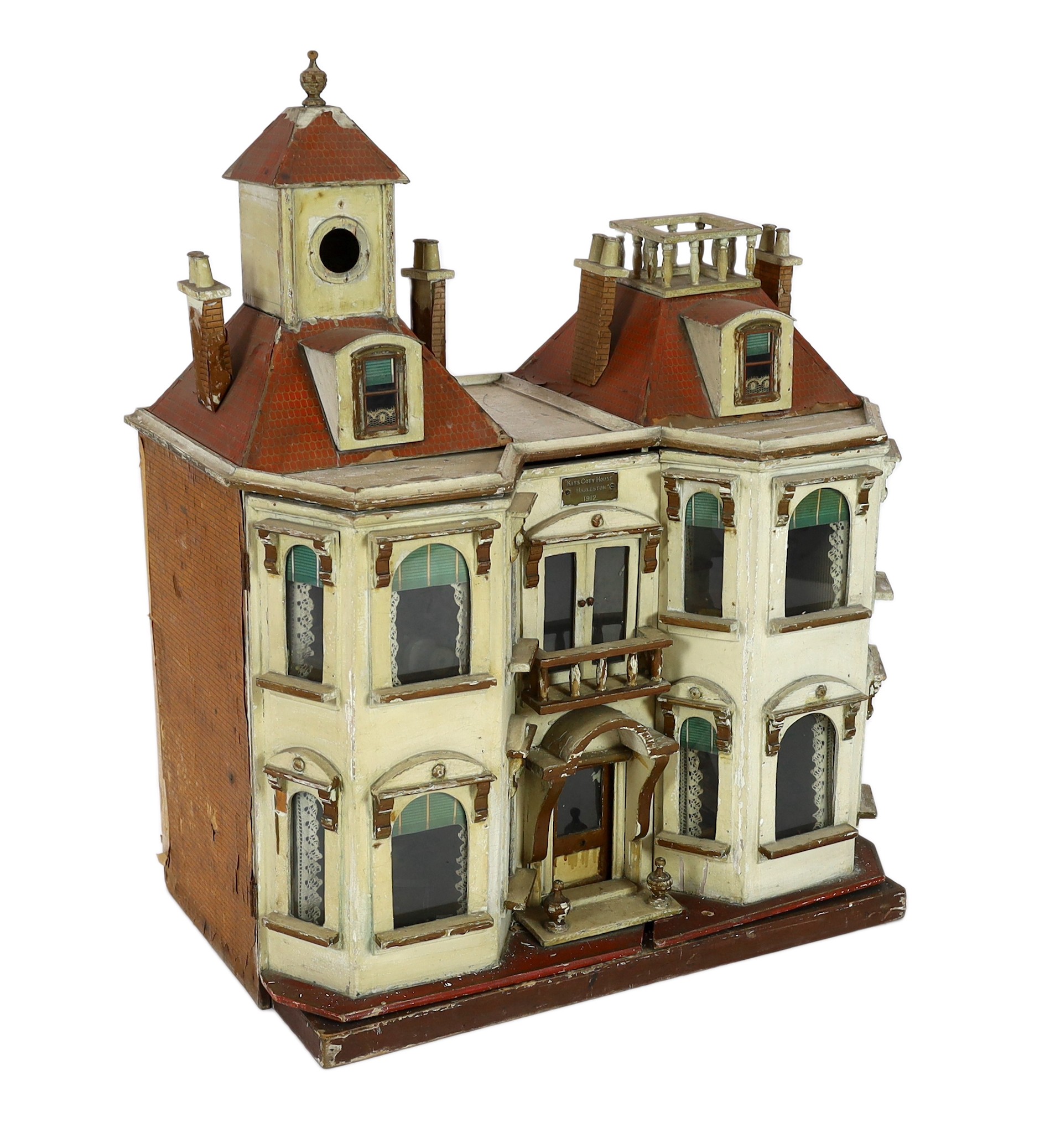 ‘Kits Coty House': An important G. & J. Lines furnished dolls’ house, dated 1912